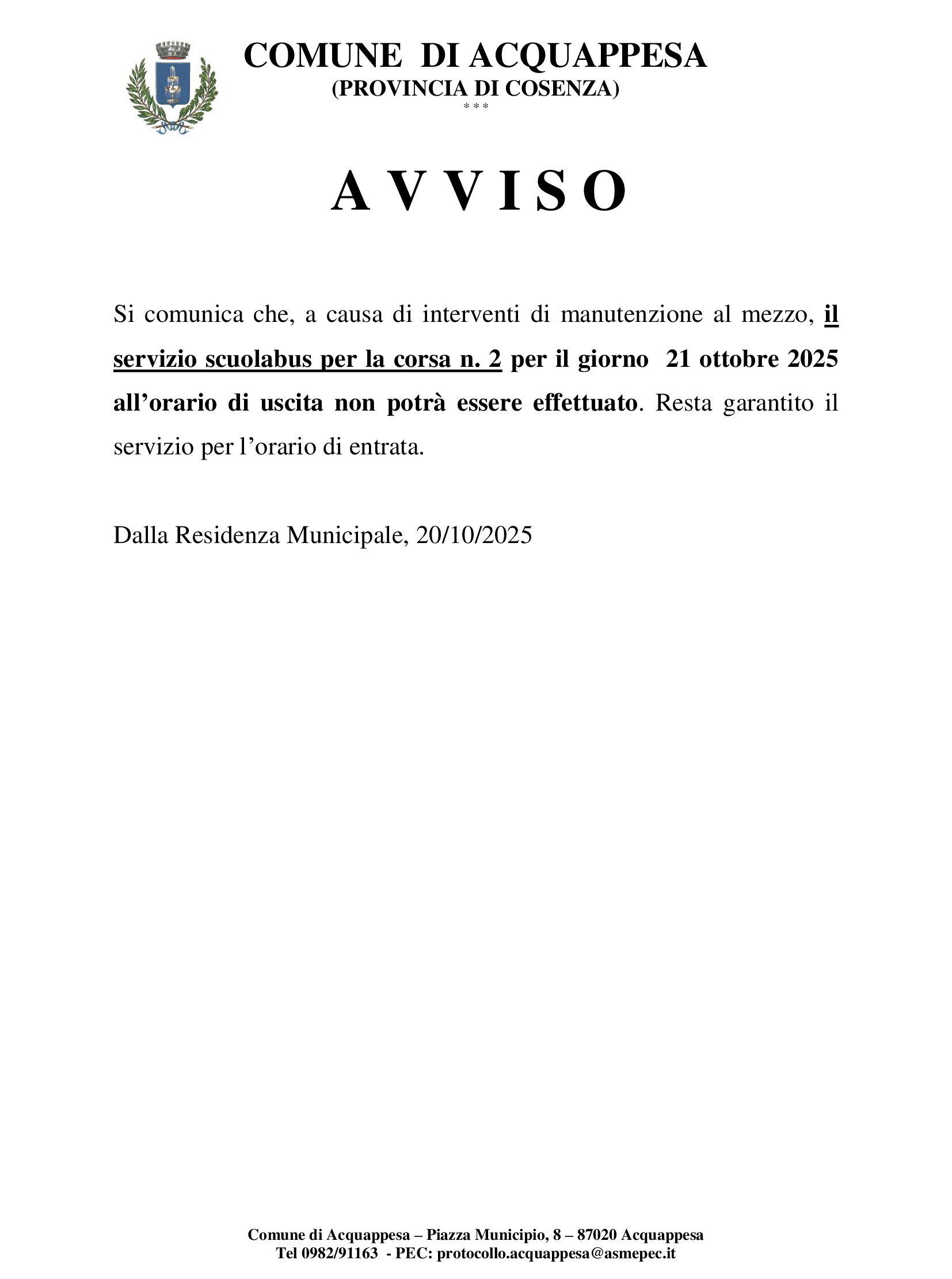 AVVISO